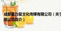 成都星力量文化传媒有限公司(关于成都星力量文化传媒有限公司简介)
