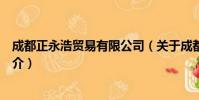成都正永浩贸易有限公司(关于成都正永浩贸易有限公司简介)