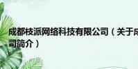 成都枝派网络科技有限公司(关于成都枝派网络科技有限公司简介)