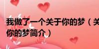 我做了一个关于你的梦(关于我做了一个关于你的梦简介)