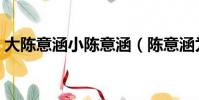 大陈意涵小陈意涵(陈意涵为什么叫陈大发)