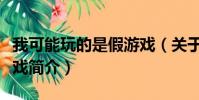 我可能玩的是假游戏(关于我可能玩的是假游戏简介)