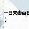 一日夫妻百日恩（关于一日夫妻百日恩的简介）
