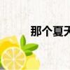 那个夏天（关于那个夏天的简介）