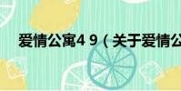 爱情公寓4 9(关于爱情公寓4 9的简介)