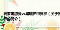 赛罗奥特曼vs黑暗护甲赛罗(关于赛罗奥特曼vs黑暗护甲赛罗的简介)