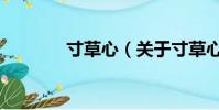寸草心(关于寸草心的简介)