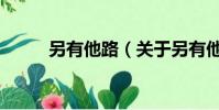 另有他路(关于另有他路的简介)