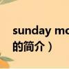 sunday morning（关于sunday morning的简介）