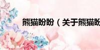 熊猫盼盼(关于熊猫盼盼的简介)