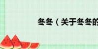 冬冬(关于冬冬的简介)