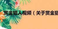 赏金猎人视频(关于赏金猎人视频的简介)