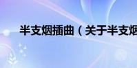 半支烟插曲(关于半支烟插曲的简介)