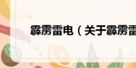 霹雳雷电(关于霹雳雷电的简介)