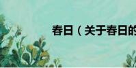 春日(关于春日的简介)