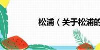 松浦(关于松浦的简介)