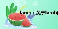 lamb(关于lamb的简介)