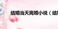 结婚当天离婚小说(结婚当天离婚)