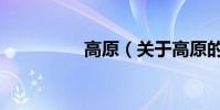 高原(关于高原的简介)