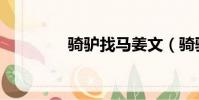 骑驴找马姜文(骑驴找马)
