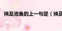 殃及池鱼的上一句是(殃及池鱼的上一句)
