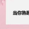 当你熟睡（关于当你熟睡的简介）
