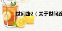 世间路2(关于世间路2的简介)