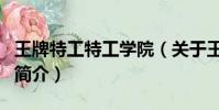 王牌特工特工学院(关于王牌特工特工学院的简介)