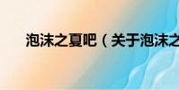 泡沫之夏吧(关于泡沫之夏吧的简介)