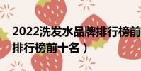 2022洗发水品牌排行榜前十名(洗发水品牌排行榜前十名)