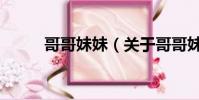 哥哥妹妹(关于哥哥妹妹的简介)