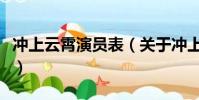 冲上云霄演员表(关于冲上云霄演员表的简介)