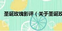 圣诞玫瑰影评(关于圣诞玫瑰影评的简介)