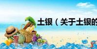 土银(关于土银的简介)