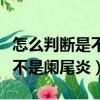 怎么判断是不是阑尾炎吃什么药（怎么判断是不是阑尾炎）