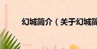 幻城简介(关于幻城简介的简介)