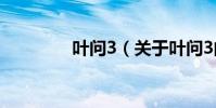 叶问3(关于叶问3的简介)