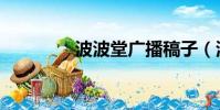 波波堂广播稿子(波波堂)