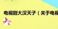 电视剧大汉天子(关于电视剧大汉天子的简介)