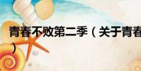 青春不败第二季(关于青春不败第二季的简介)