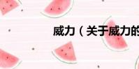 威力(关于威力的简介)