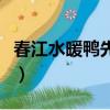 春江水暖鸭先知（关于春江水暖鸭先知的简介）
