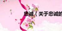 忠诚(关于忠诚的简介)