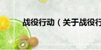战役行动(关于战役行动的简介)