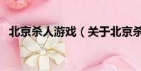 北京杀人游戏(关于北京杀人游戏的简介)