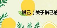 惜己(关于惜己的简介)