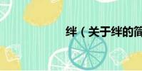 绊(关于绊的简介)
