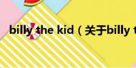 billy the kid(关于billy the kid的简介)