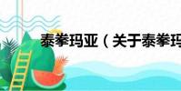 泰拳玛亚(关于泰拳玛亚的简介)
