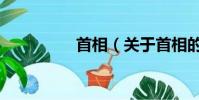 首相(关于首相的简介)